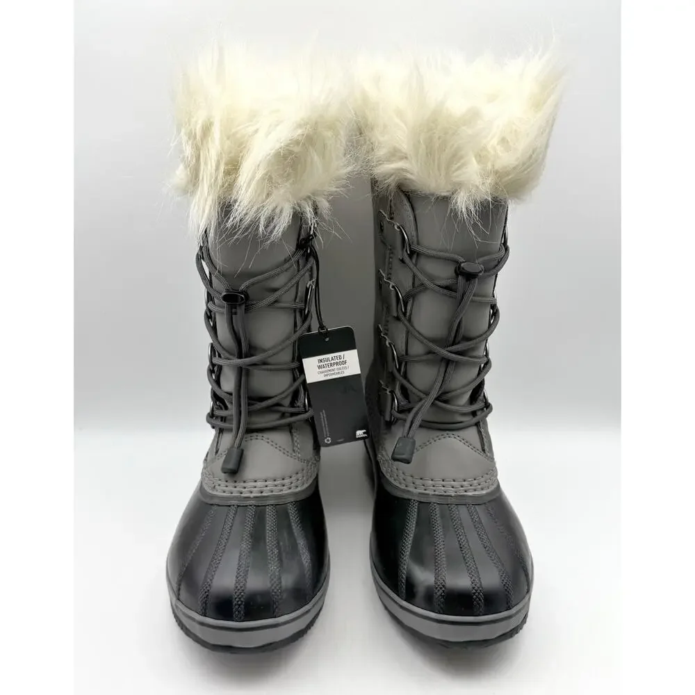 Sorel Kids Joan of Arc Duck Boots US 6 EU 38 Gray Brown Waterproof Snow NIB
